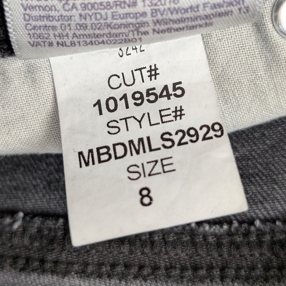 NYDJ Not Your Daughters Jeans Ami Skinny Size 8 Faded Black Stretch Denim USA - Picture 8 of 16